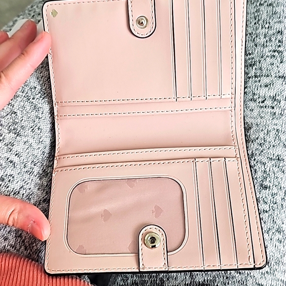 Beautiful NWOT!! Kate Spade wallet, black and blush color - Picture 5 of 5